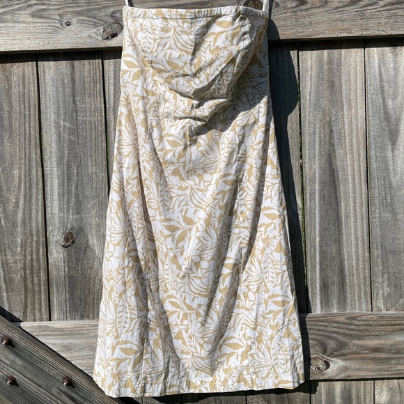 GAP Dresses & Skirts - GAP Strapless Cream and Khaki Dress Size 10